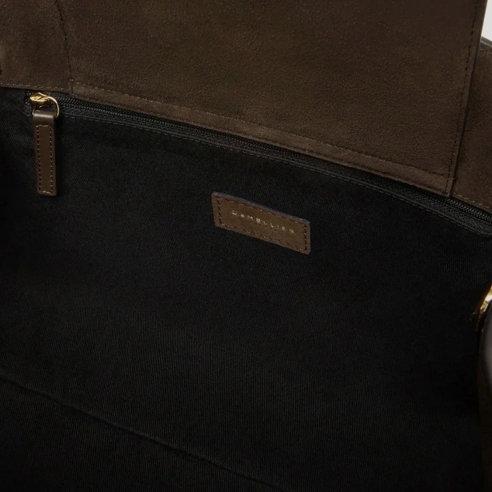 Demellier The Midi Hudson Mocha Suede & Mocha Smooth - Picture 5 of 9